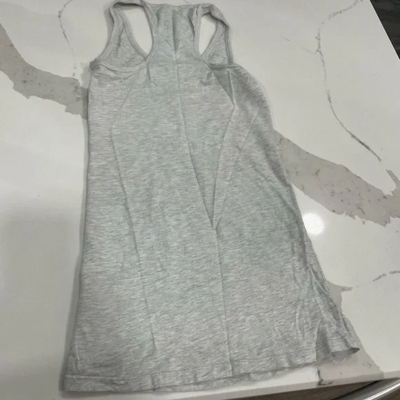 Womens Grey Racer Back Tank - Picture 4 of 4